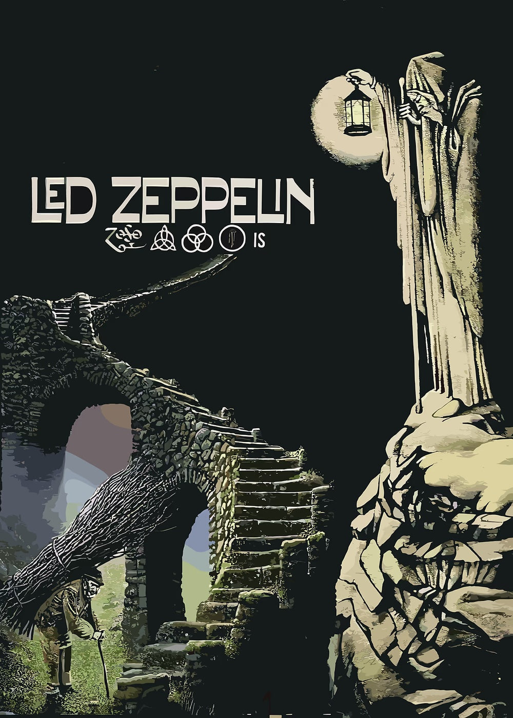 Led Zeppelin metal poster artwork